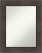 Amanti Art Bronze Bathroom Mirror for Over Sink, 28x22 William Mottled Bronze Narrow Rectangle Vanity Mirror, Medium Casual Frame, Hangs Horizonally and Vertically, Bathroom Wall Decor, Non-Beveled
