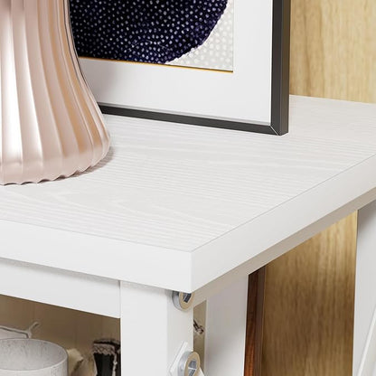 VECELO Modern Nightstands X-Design Side End Table Night Stand with Storage Shelf for Bedroom,Living Room,