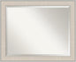 Amanti Art White Bathroom Mirror for Over Sink, 27x33 Cottage White Silver Rectangle Vanity Mirror, Large Coastal Wood Frame, Hangs Horizonally and Vertically, Bathroom Wall Decor, Beveled Edge