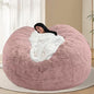 BCU 7FT Big Bean Bag for Adults Kids Without Filling Oversized Bean Bag Chair Cover for Stuffed Animal Storage, Powder Pink