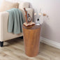 Athaliah Wooden Tree Stump End Table, 23.25" Paulownia Wood Hand Carved Rustic Wood Side Table, Wood Stump for Plant Stand Decor Nightstands Stool Indoor Outdoor