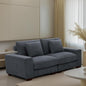 Sectional Couches for Living Room, Stylish Sectional Loveseat Sofa with Deep Seats, Living Room Furniture Home Sofa for Small Space, Cool Gray