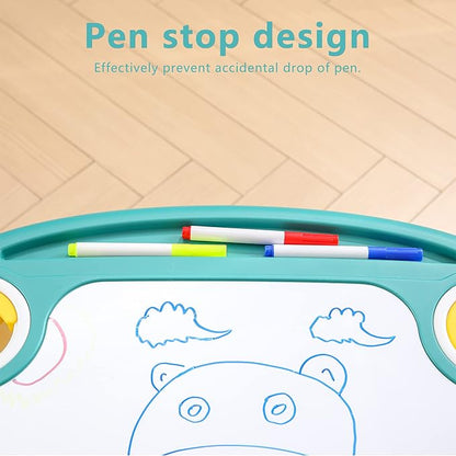 Kids Table and Chair Set The Table Can Be Graffiti and The Height Can Be Raised and Lowered for Children Age 2-10 The Order Includes Watercolor Pen and Blackboard Eraser