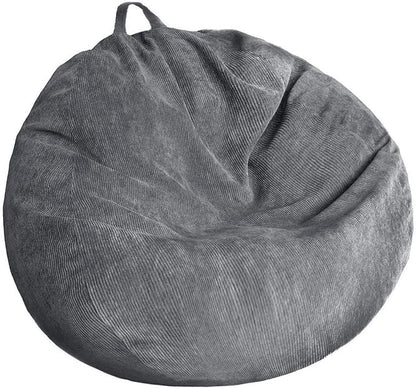 Kisoy Bean Bag Chair Cover (No Filler) Stuffed Animal Storage Bean Bag Cover Pets Dogs/Cats Lazy Beds. Washable Ultra Soft Corduroy Stuffed for Organizing Plush Toys or Textile, Sack Bean Bag