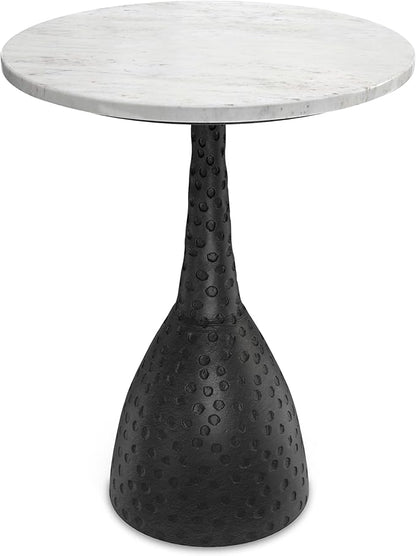 SIMPLIHOME Myles Contemporary Modern 16 inch Wide Metal Side Table in Black for the Living Room and Bedroom