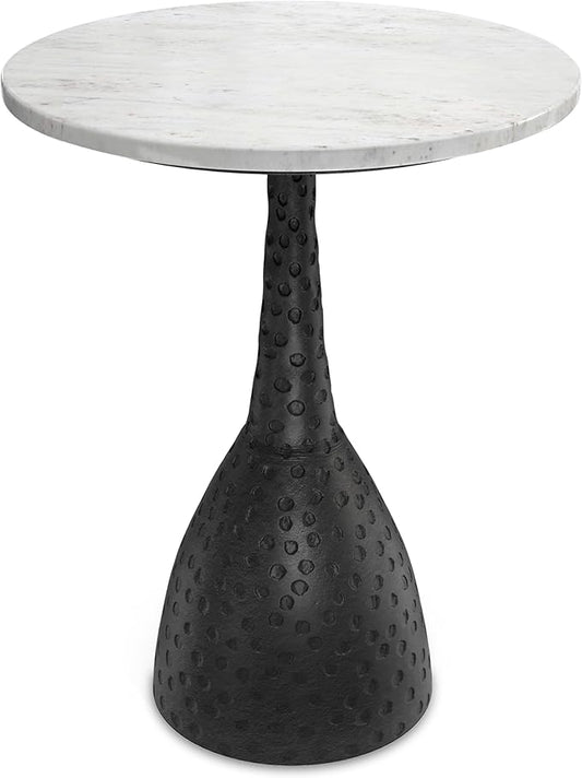 SIMPLIHOME Myles Contemporary Modern 16 inch Wide Metal Side Table in Black for the Living Room and Bedroom
