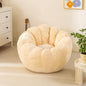 Pumpkin Bean Bag Sofa Chair, Bean Bag Chair with Filler for Teens, Kids, Toddler, Comfy and Lazy Sofa for Dorm, Apartment, Living Room and Bedroom, Ivory