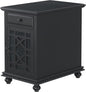 Martin Svensson Home Elegant Chairside End Table, 24 in x 16 in x 25 in, Antique Black