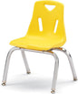 Jonti-Craft Berries 8142JC1007 Stacking Chair with Chrome-Plated Legs, 12" Height, Yellow