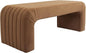 HomePop Arch Channel Bench|Bench for Living Room & Bedroom | Decorative Home Furniture - Rust Orange Velvet