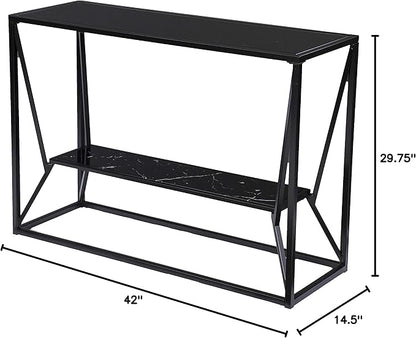 SEI Furniture Argall Console Table, Black