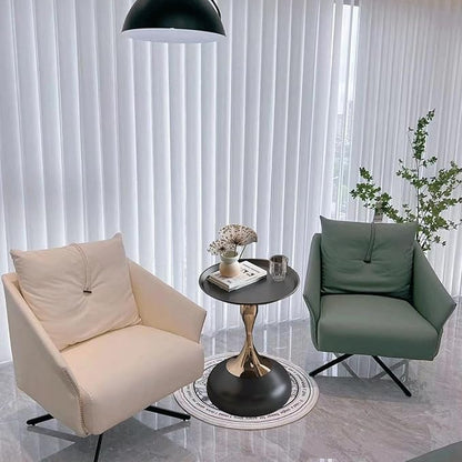Modern Round Side Table with Gold Pedestal Base, Black Metal Top, Accent End Table for Living Room (Black+Black)