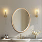 OVALCREST - Oval Wooden Beveled Wall Mirror for Home Decor, Bathroom, Vanity, Bedroom, Living Room, Hallway - London Style (Gold Paint) 17.1 x 21.1