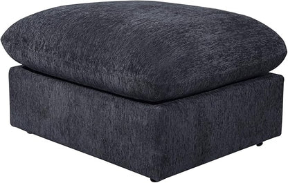 146" Convertible Sectional Sofa Couch,8 Seat Modular Living Room Furniture Sets with 2 Pillows & Movable Ottoman,Chenille Upholstered Cloud Couches,L-Shaped Comfy Sofas,for Living Room,Dark Gray