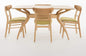 Christopher Knight Home Idalia Curved Leg Rectangular Dining Set, 5-Pcs Set, Natural Oak / Green Tea