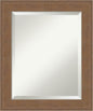 Amanti Art Brown Wall Mirror 25x21 Alta Medium Brown Rectangle Bathroom Mirror for Wall Decor Living Room, Small Rustic Farmhouse Frame, Hangs Horizonally and Vertically, Bathroom Decor, Beveled Edge