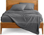 Bare Home Split Queen Sheet Set - 1800 Ultra-Soft Microfiber Split Queen Bed Sheets - Double Brushed - Deep Pockets - Easy Fit - 5 Piece Set - Bedding Sheets & Pillowcases (Split Queen, Grey)