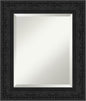 Amanti Art Black Bathroom Mirror for Over Sink, 27x23 Luxe Black Rectangle Vanity Mirror, Small Traditional Frame, Hangs Horizonally and Vertically, Bathroom Wall Decor, Beveled Edge