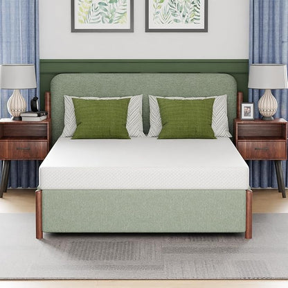 FDW | 6 Inch Full Mattress | Medium Firm | Gel Memory Foam Mattress | White | Bed in a Box, CertiPUR-US Certified | Pressure Relief, Cooling Ventilated Foam | Washable Removable Cover