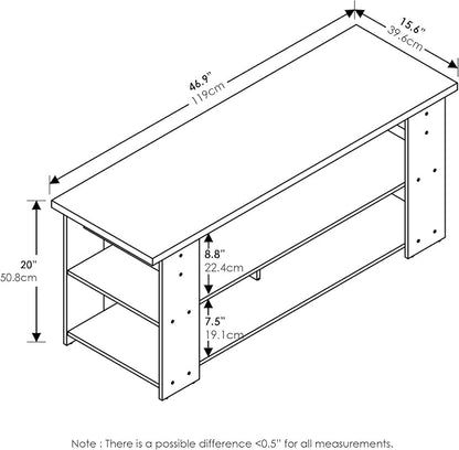 Furinno Jaya TV Stand Up to 55-Inch, White