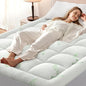 Anluoer Memory Foam Mattress Topper Twin for Back Pain, Rayon Derived from Bamboo Pillow Top Mattress Topper for Hot Sleepers,Cooling Mattress Pad with 8-21" Deep Pocket, 39x75 Inches, White