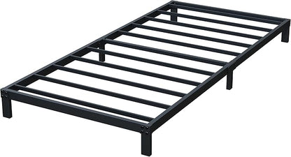 7 Inch Twin Bed Frames No Box Spring Need, Low Profile Metal Platform Twin Size Bed Frame, Heavy Duty Support Bedframes Twin, Easy Assembly