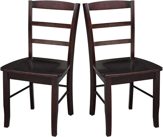 International Concepts Madrid Ladder Back Chair, Java, Rich Mocha