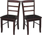International Concepts Madrid Ladder Back Chair, Java, Rich Mocha