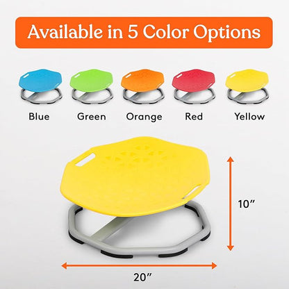Special Supplies Spinning Chair for Kids- Versatile Kids Sit and Spin Sensory Chair for Training Body Coordination - Sensory Swivel Chair for Playroom, Bedroom, or Nursery (Yellow)
