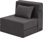 MeMoreCool Boneless Folding Sofa Bed Single, Corduroy Convertible Sleeper Chair, Foldable Foam Mattress Chair, Comfy Fold‑Out Futon Couch Bed, Small Floor Sofa Couch for Living‑Room Guest