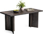 LITTLE TREE Wooden Dining Table Set for 6, 63-Inch Rectangle Kitchen Table, Modern Dinner Table for Home Dining Room, Kitchen Room,Dark Grey