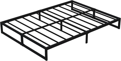 8 Inch Full Bed Frame No Box Spring Needed, Heavy Duty Metal Platform Beds with Sturdy Steal Slats for Mattress Foundation, Easy Assembly, Noise Free, Black