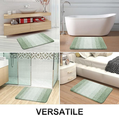 OLANLY Bathroom Runner Rugs 47x24, Extra Soft Absorbent Microfiber Bath Rugs, Rubber Backing, Quick Dry, Washable Bath Mats for Bathroom Floor, Tub and Shower, Home Decor Accessories, Sage Green