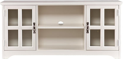 SEI Furniture Remington TV Storage Media Stand, White