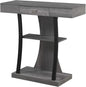 Convenience Concepts Newport Harri Console Table 36" - Modern Sofa Table with Storage Shelves, One Drawer Narrow Entryway Hall Table for Living Room, Charcoal Gray