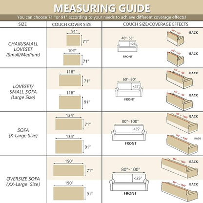 MYSKY HOME Chair Couch Covers - Sectional Couch Covers for Pet Sofa Covers - Non Slip Soft Couch Cover, Washable Furniture Protector - Slipcover with Tassel Sofa Throws, 71"x91", Navy Blue
