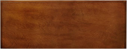 Leick Home 87350 Three Door TV Stand with Cabinet Storage for 55" TV's, Westwood Brown Cherry