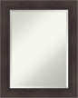 Amanti Art Brown Wall Mirror 30x24 Sloped Espresso Rectangle Bathroom Mirror for Wall Decor Living Room, Medium Modern Frame, Hangs Horizonally and Vertically, Bathroom Decor, Beveled Edge
