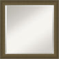 Amanti Art Bronze Bathroom Mirror for Over Sink, 24x24 Blaine Light Bronze Narrow Square Vanity Mirror, Medium Modern Contemporary Frame, Hangs Horizonally and Vertically, Bathroom Wall Decor, Beveled