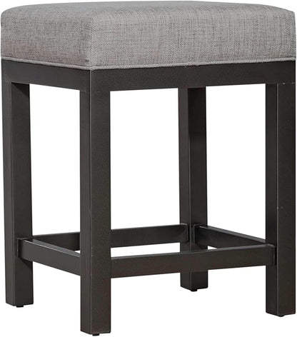 Liberty Furniture Industries Tanners Creek Uph Console Stool (3 Piece Set), W19 x D16 x H25, Medium Gray