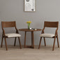 Folding Dining Chairs Set of 2, Upholstered Kitchen Chair with Padded Seat & Wood Backrest, Modern Side-Chair with Wood Legs for Home Office Living Room,No Assembly Needed,Walnut