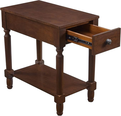 Ball & Cast Wood End Tables, 13" W, Dark Brown-Open