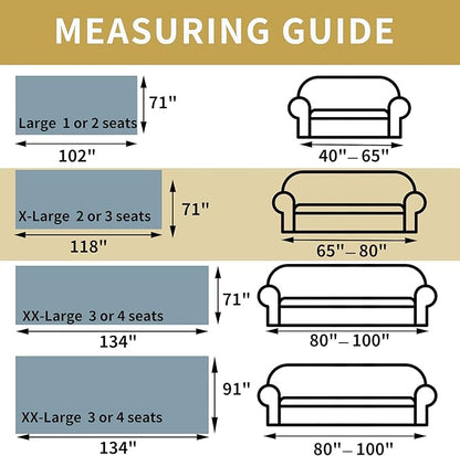 Non Slip Sofa Covers Couch Covers for 3 Cushion Couch Sofa Pet Friendly Washable Couch Covers for Sofa, Soft Thick Sectional Couch Covers L Shape Furniture Protector for Kids, Dogs 71" X118"