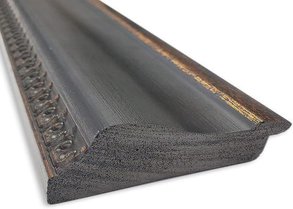Amanti Art Black Bathroom Mirror for Over Sink, 36x46 Thomas Black Bronze Rectangle Vanity Mirror, X-Large Traditional Frame, Hangs Horizonally and Vertically, Bathroom Wall Decor, Beveled Edge