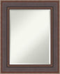 Amanti Art Brown Wall Mirror 32x26 Moab Brown Bronze Rectangle Bathroom Mirror for Wall Decor Living Room, Medium Modern Frame, Hangs Horizonally and Vertically, Bathroom Decor, Beveled Edge