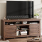 GarveeHome TV Stand for 63 in, Entertainment Center with Adjustable Shelves, Farmhouse TV Stand with Cabinet Doors,for Living Room, Bedroom (Brown, 63)