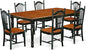 East West Furniture DOVE7-BCH-W 7 Piece Modern Dining Table Set Consist of a Rectangle Wooden Table with Butterfly Leaf and 6 Dining Room Chairs, 42x78 Inch, Black & Cherry