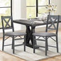 COLAMY Folding Dining Chairs Set of 2 – Dark Grey Upholstered Dining Room Chairs with Wooden Frame, Pre-Assembled, Space Saving Modern Kitchen & Dining Room Furniture for Small Spaces
