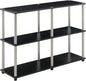Convenience Concepts Designs2Go No Tools 3 Tier Wide Console Table 42" - Modern Multipurpose Accent with Shelves for TV Media Center, Office Desk Extension, Entryway Display, & Home Storage, Black
