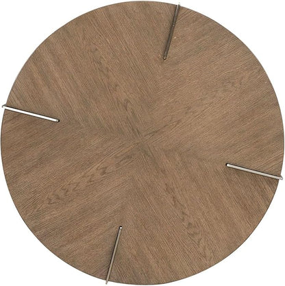 Liberty Furniture Harlow Living Room Opt 3 Piece Set - Oval Cocktail Table, 2 End Tables - Sandstone & Satin Nickel